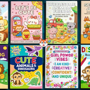 I will design cute kids coloring book cover and KDP interior pages