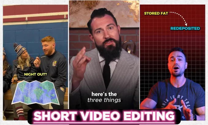 I will edit short videos with subtitles and caption for reels, tiktok, youtube shorts